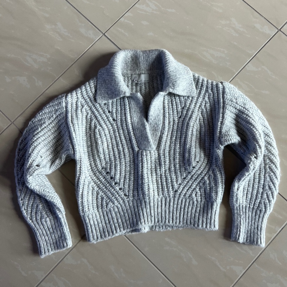 2855 DH NEW YORK Sadie Sweater Heather Grey Small